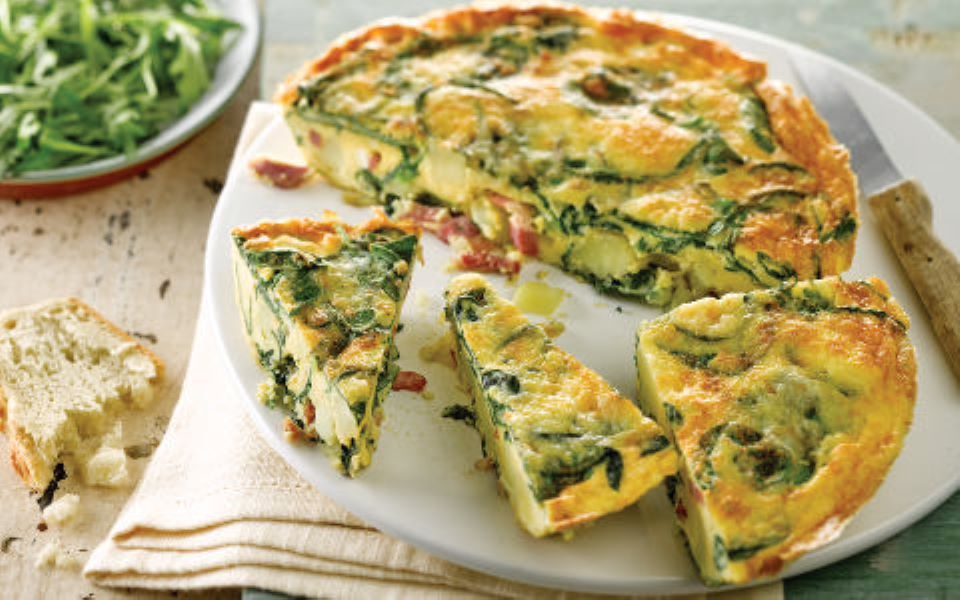 Bacon, Spinach and Potato Frittata