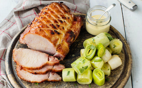 Glazed Loin of Smoked Bacon