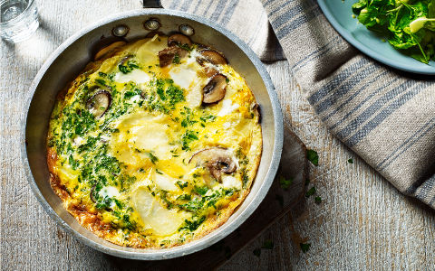 Potato and Mushroom Omelette