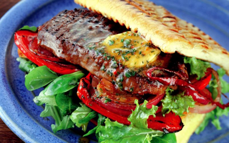 Steak Sandwich with Chilli Butter
