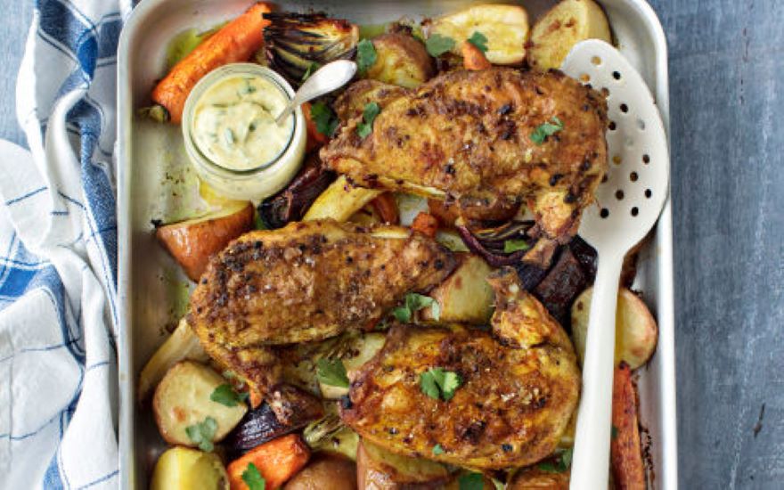 Roast Chicken Breasts with Spicy Mayonnaise