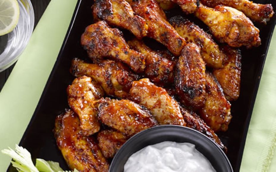 Spicy Chicken Wings with Blue Cheese Dip
