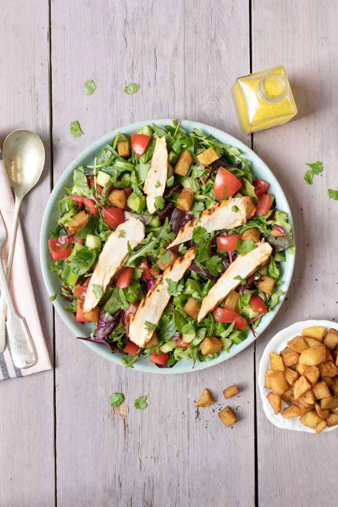 Spicy Moroccan Harissa Chicken Salad