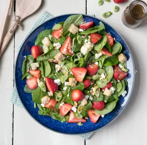 Strawberry Spinach Salad with Balsamic Poppy-seed Dressing