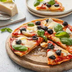 One Pan Pizza with Mozzarella