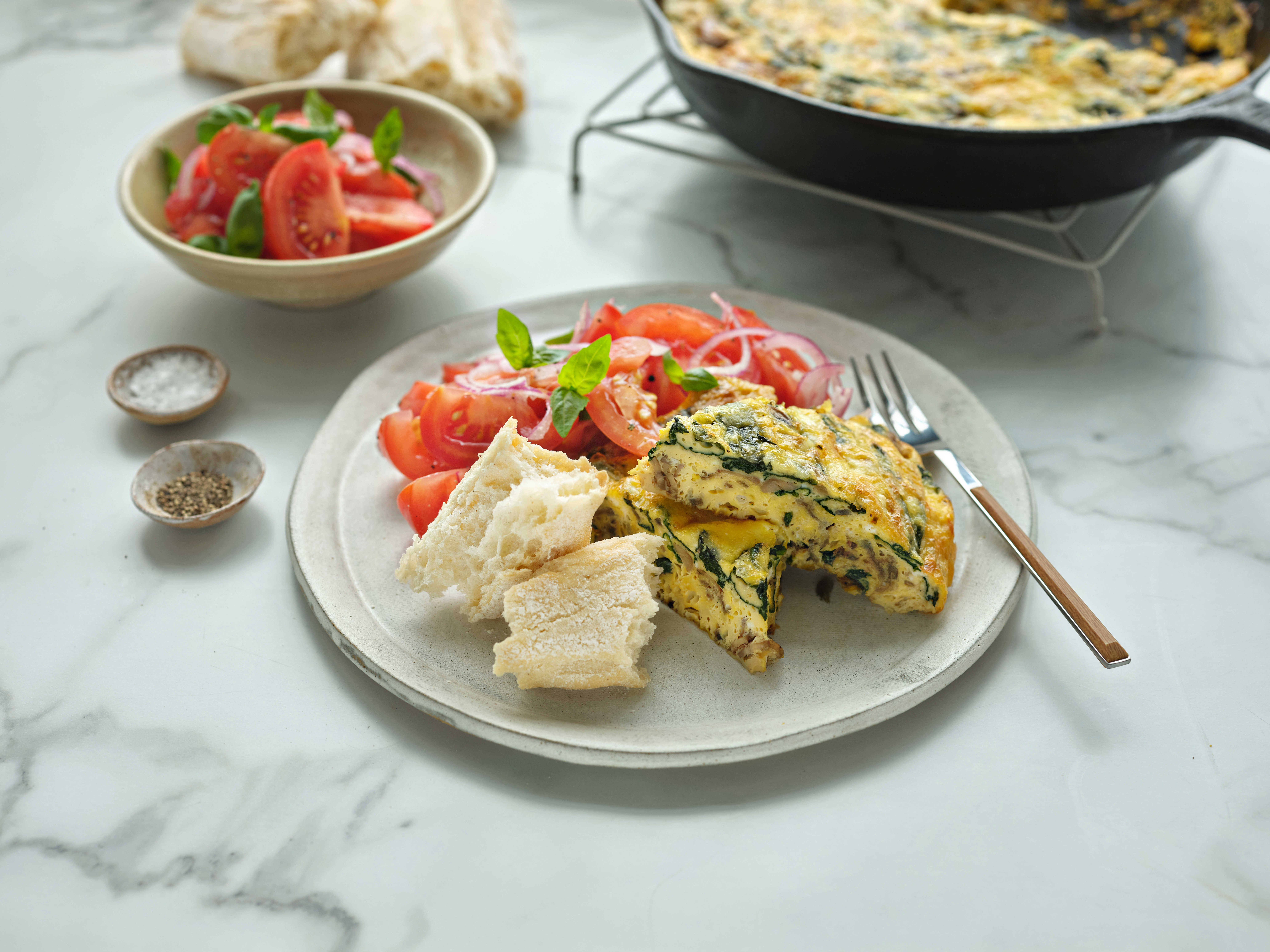Baked Mushroom and Spinach Frittata