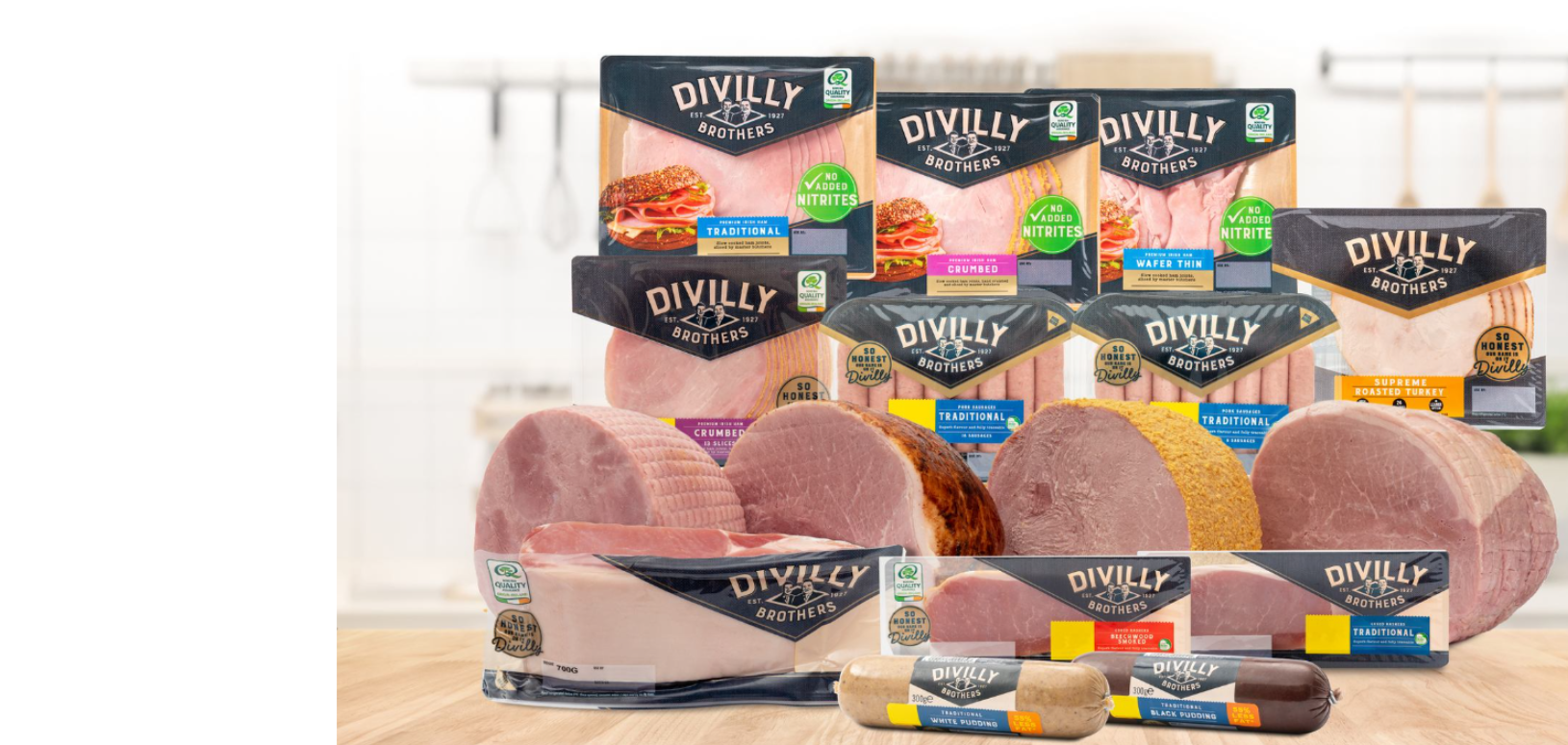 Selection of Divilly's Meat products