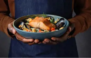 Organic Salmon, Mussels and Spinach