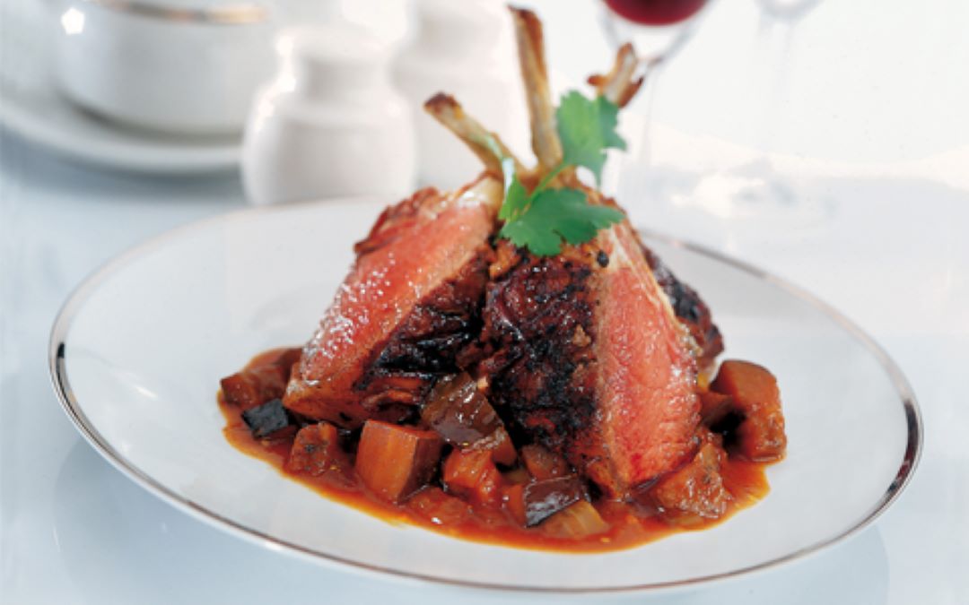Rack of Lamb with Spiced Aubergines